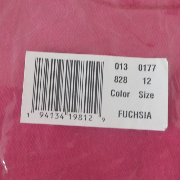 Eddie Bauer-Fuchsia Pink Shorts Flex Knit Denim Stretch Rolled- Size 12-NWT - Picture 6 of 7